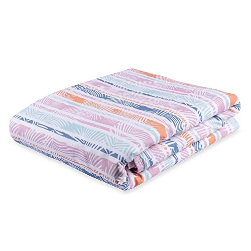 Wakefit Dohar Single Bed | 100% Cotton Blanket for Single Size Bed, Quilt | 110 GSM | Reverisible AC Blanket | 90x56 Inches - Tropica Peach - Image 1