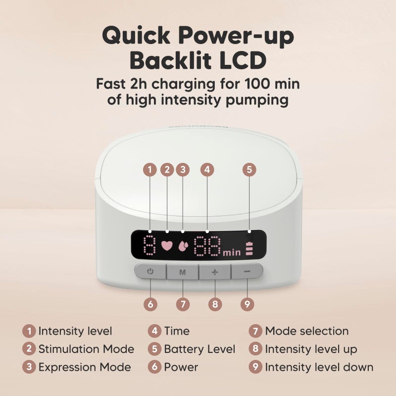 KeaBabies Breast Pump Hands Free, Wireless Breast Pump Wearable - Double Electric Breast Pumps Portable, On The Go Automatic Baby Breastfeeding Milk Pump Machine, 24mm Flange, Pulse S10 Pro (Zen) - Image 5