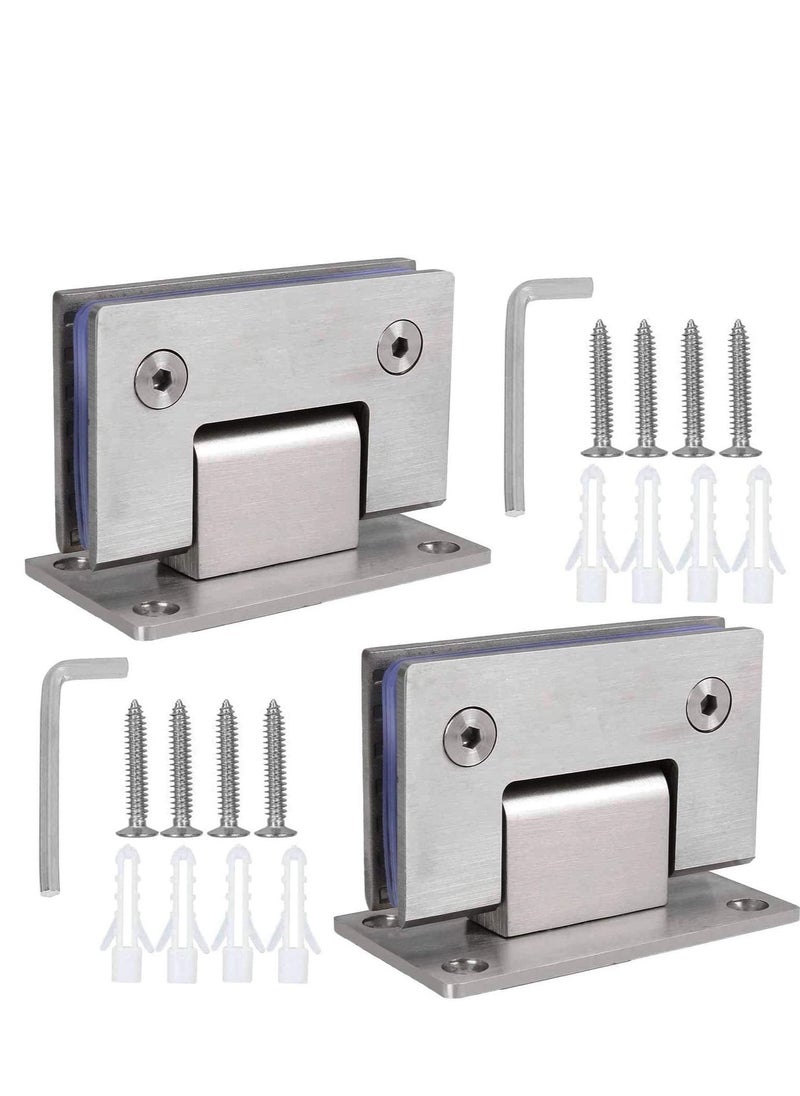 RACO RACO Stainless Steel Heavy Duty 90 Degree Frameless Glass Door Cupboard Showcase Cabinet Clamp Glass Shower Doors Hinge Wall-to-Glass, Polished Chrome PACK OF 2.  - Image 1