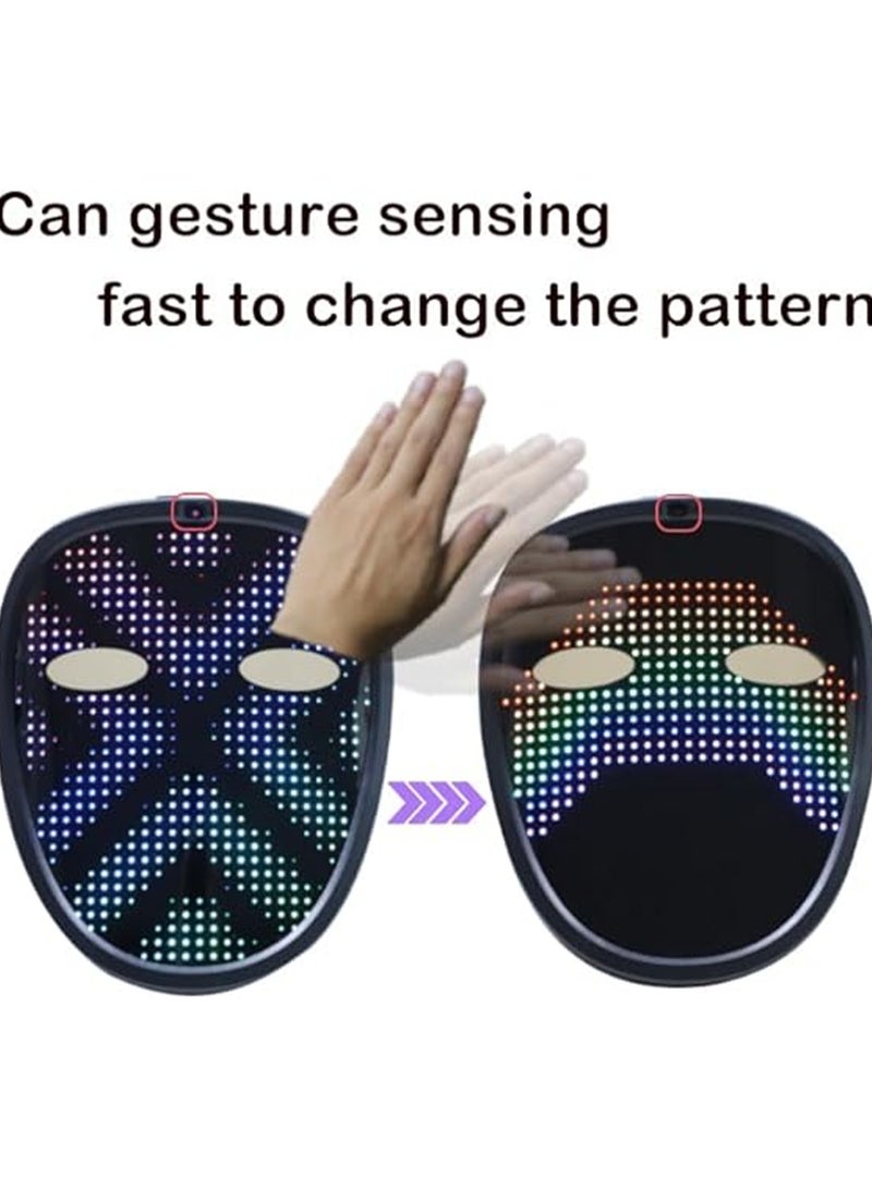 New Children'S Mask Led Luminous Sensor Gesture Changing Face Mask, Holiday Props Party Dance Gift, For Men, Women And Children - Image 2