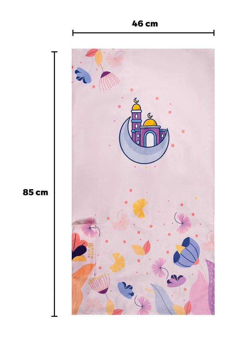 Hilalful HilalFul Salah On The Go Polyester Prayer Mat - Floating Mosque | Muslim Praying Rug for Kids/Children | Water Resistant | Anti-Slip | Islamic Gift for Eid, Ramadan | For Travel | Lightweight  - Image 4