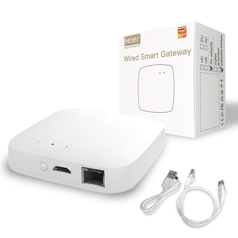MOES ZigBee 30 Bluetooth Mesh Hub Only Support Tuya Device Work with Smart Life App Intelligent Bridge Wired Smart Home Gateway Voice Control via Alexa Google Home 24GHz WiFi - Image 2