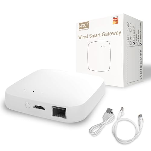 MOES ZigBee 30 Bluetooth Mesh Hub Only Support Tuya Device Work with Smart Life App Intelligent Bridge Wired Smart Home Gateway Voice Control via Alexa Google Home 24GHz WiFi - Image 1