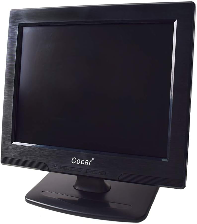 Cocar CCTV Monitor, 12 inch LCD Security Monitor HDMI VGA AV & BNC 4:3 HD Computer Display LCD Screen with 2 Built-in Speakers USB Drive Player for Home/Store Surveillance Camera STB PC ﻿ - Image 2