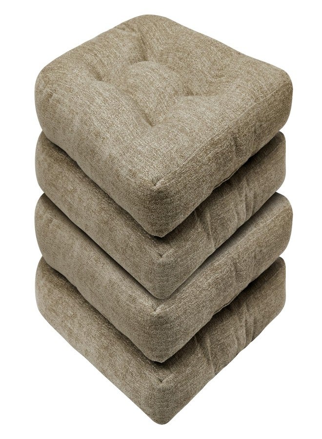 Basic Beyond Tufted Chair Cushions,17"x17" Square Corner,Khaki - Image 1