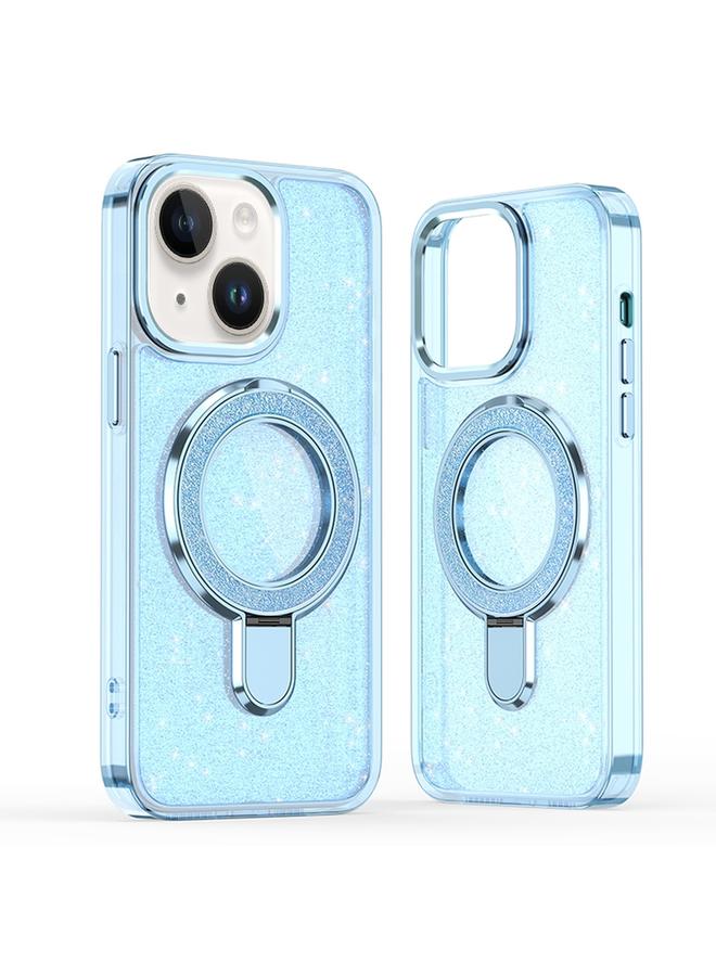 S-TOP Case For iPhone 15 Plus Glitter Ring Holder MagSafe Phone Case - Image 1