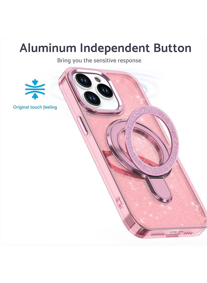S-TOP Case For iPhone 15 Plus Glitter Ring Holder MagSafe Phone Case - Image 3