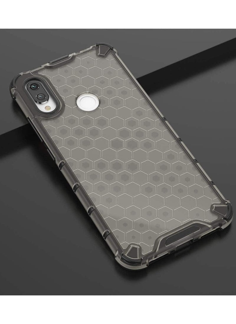 Case Cover Honeycomb Case Shockproof Camera Protection Cover Compatible with Redmi Note 7 / Note 7 Pro (Gray)