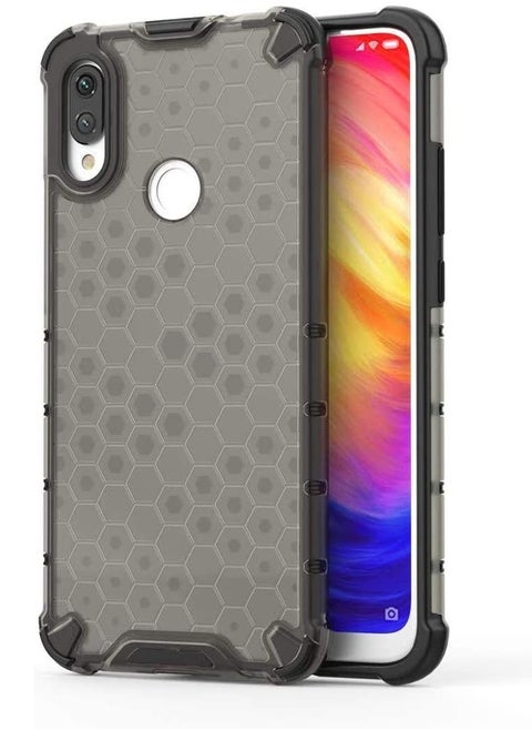 Case Cover Honeycomb Case Shockproof Camera Protection Cover Compatible with Redmi Note 7 / Note 7 Pro (Gray)