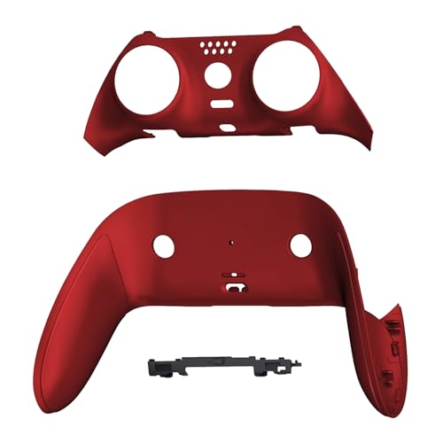 eXtremeRate Top Bottom Decorative Trim Shell Compatible with ps5 Edge Controller DIY Replacement Front Back Clip Shell, Custom Scarlet Red Plates Cover Compatible with ps5 Edge Controller - Image 3