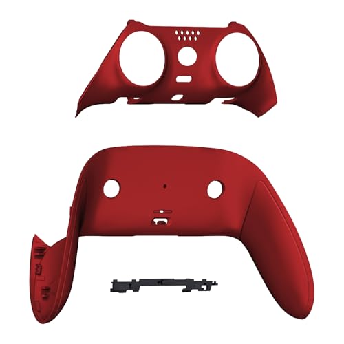eXtremeRate Top Bottom Decorative Trim Shell Compatible with ps5 Edge Controller DIY Replacement Front Back Clip Shell, Custom Scarlet Red Plates Cover Compatible with ps5 Edge Controller - Image 2