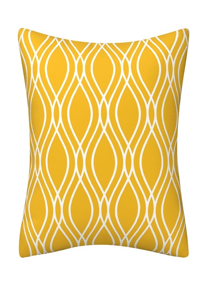 Drmstow Yellow Pillow Covers 18x18 Set of 4 Modern Decorative Geometric Outdoor Sofa Throw Pillow Cushion Covers Case for Couch Living Room Bedroom Patio Furniture Indoors Home Decor - Image 5
