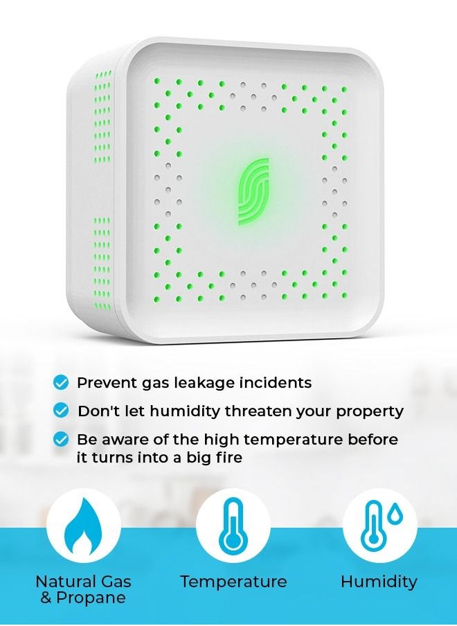 Generic - Smart Gas detector, gas sensor, smart home , Subol detector , kitchen gas detector , temperature sensor humidity sensor , gas detector , gas leak detector , Propane and Natural Gas , Gas Leak Alarm - Image 1