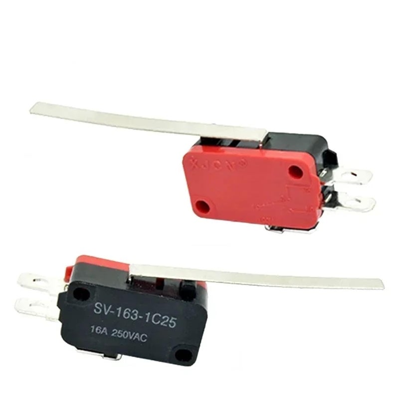 V 154 1C25 مفتاح حد 16A 250V SPDT 1NO1NC 3 دبوس مع ذراع الأسطوانة 1 قطعة - Image 5