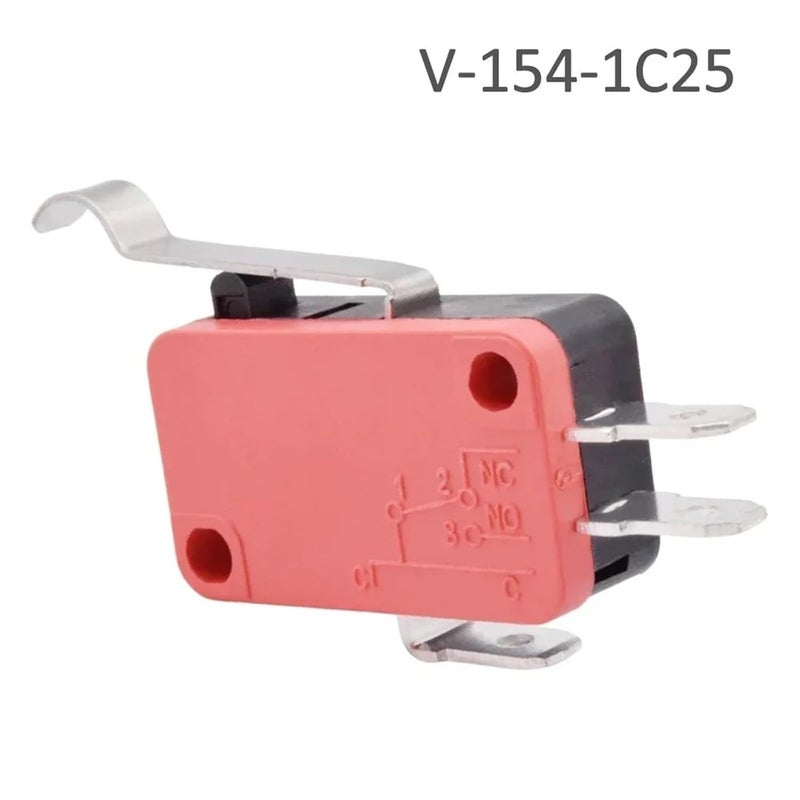 V 154 1C25 مفتاح حد 16A 250V SPDT 1NO1NC 3 دبوس مع ذراع الأسطوانة 1 قطعة - Image 3