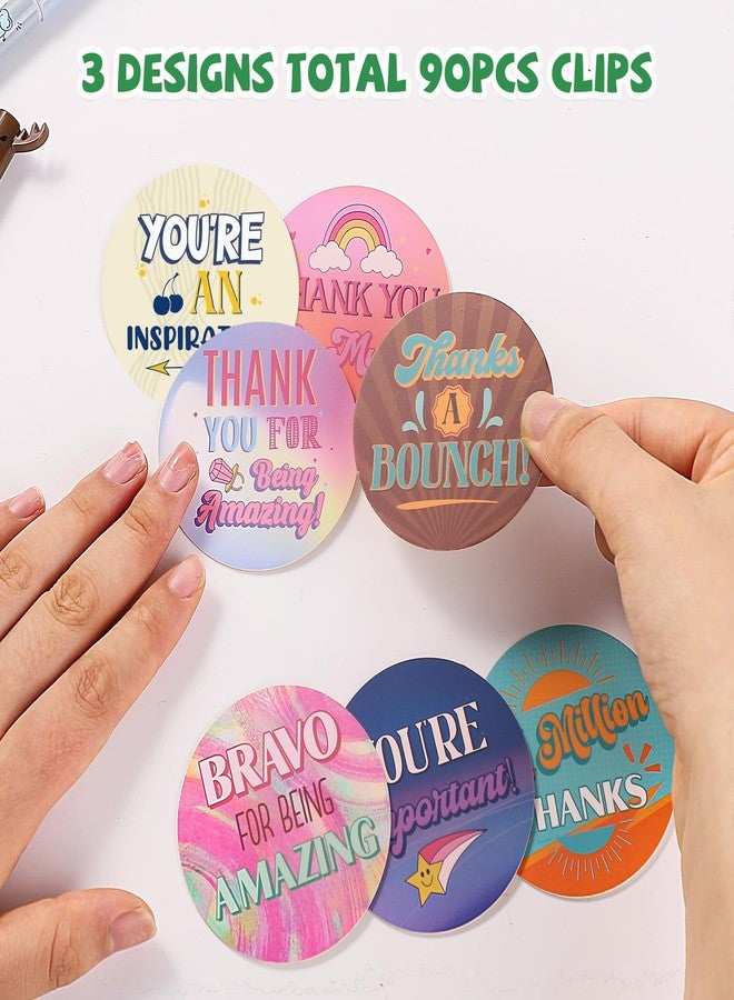 Fyguard 90Pcs Employee Appreciation Gifts Bulk 2.36 Inch Staff Appreciation Chips, Appreciation Gifts for Team Building Staff Teachers Nurses Students, 30 Designs - Image 3