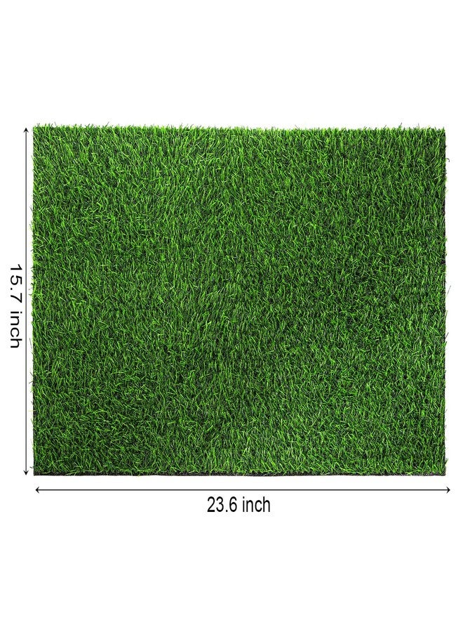 Fasmov 4 Pack Artificial Grass Guinea Pig Pee Pads, 15.7 × 23.6 Inch Fake Grass Rug Rabbit Grass Mat Dog Grass Pee Pads Artificial Turf Pet Grass Mat, Reusable Puppy Training Turf Mat - Image 3