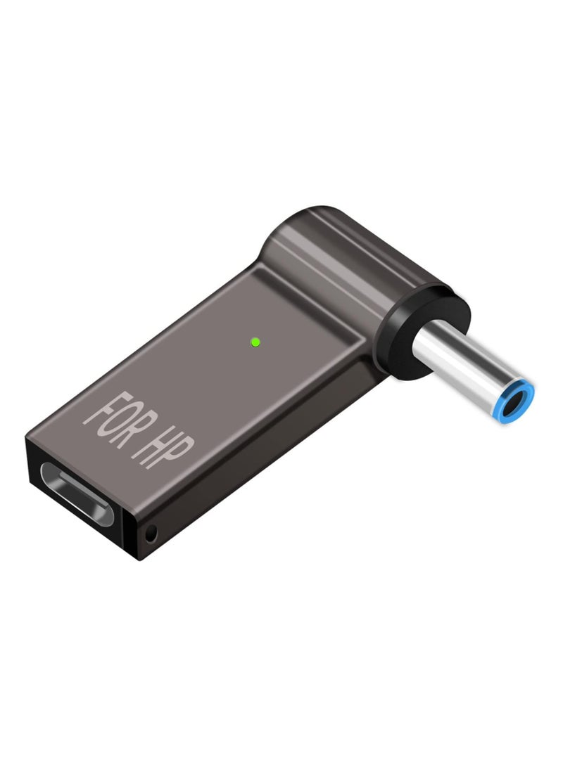 BIGTHREE USB C to 4.5mm Laptop Charging Adapter, Type C to Male DC 4.5 x 3.0mm Barrel Jack Plug Converter 100W PD Power Charger Connector Tip for Probook Notebook, Suitable for HP Notebooks.