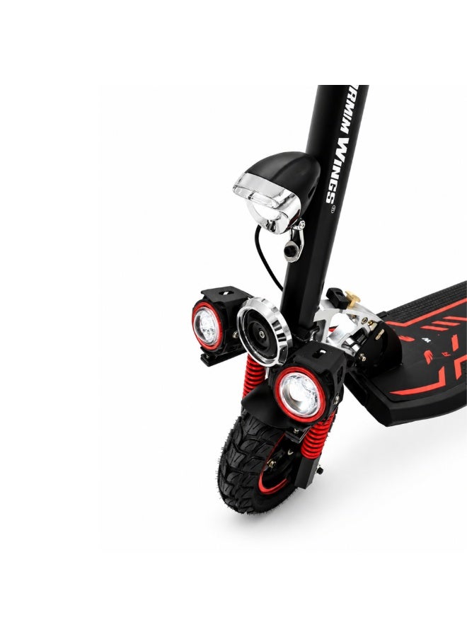 Rohan Wings KT-5D Electric Scooter with 1800W Brushless Motor, 48V 13Ah Lithium Battery, 10.5 Inch Solid Tyres, Dual Suspension, Up to 60 km/h Speed - Image 4