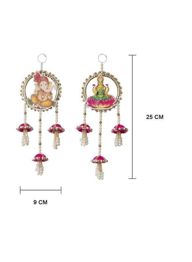 Kaameri Bazaar Lakshmi Ganesh Door Hanging with Jhumki Set - Image 2
