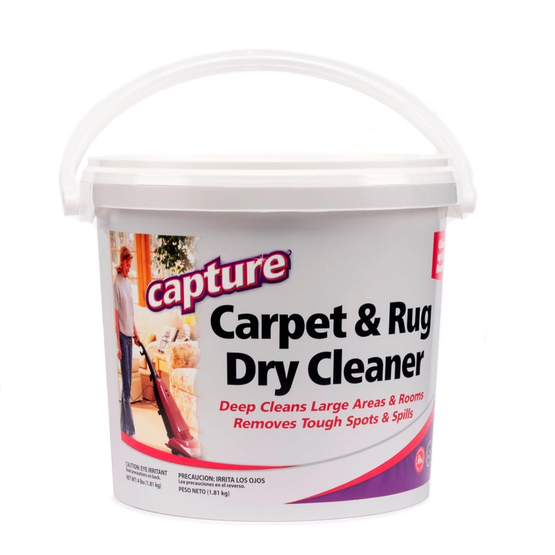 Capture Capture Carpet & Rug Dry Cleaner w/Resealable lid - Home, Car, Dogs & Cats Pet Carpet Cleaner Solution - Strength Odor Eliminator, Stains Spot Remover, Non Liquid & No Harsh Chemical (4 Pound)  - Image 1