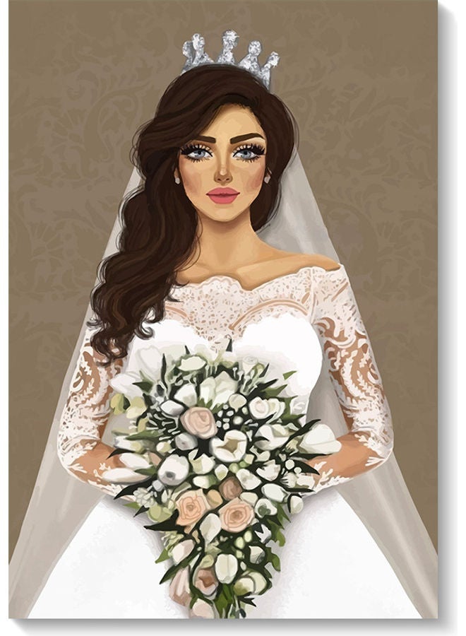 RYN فن الجدران الرقمي للعروس متعدد الألوان 40x60 سم - Image 2