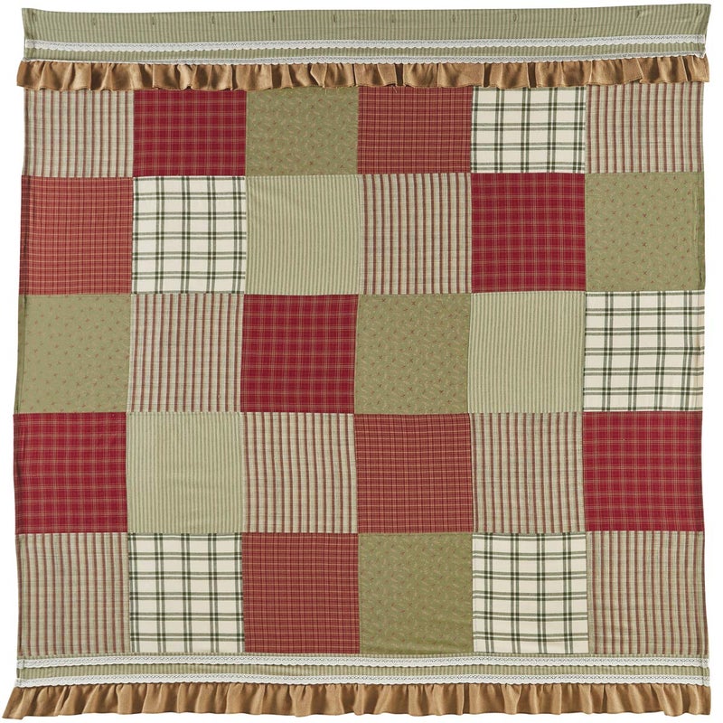 VHC Brands, Prairie Winds, Farmhouse, Bath Decor, Shower Curtain, 72x72, Green - Image 1