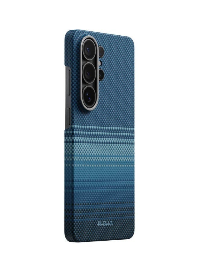 بيتاكا حافظة MagSafe لهاتف Samsung Galaxy S26 Ultra، غطاء تكتل أريس المنسوج، فائقة النحافة، حافة مرتفعة للكاميرا، ملمس منسوج، حماية من السقوط والتلف، غطاء خلفي متين - شروق القمر - Image 3