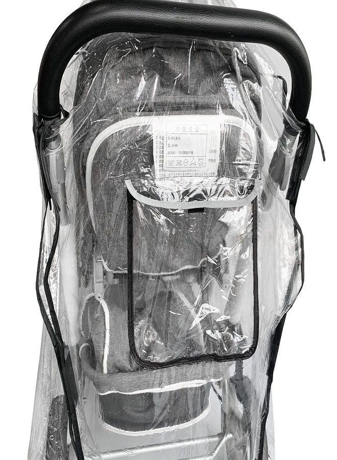 Ezkindheit Double Stroller Rain Cover,Rain Cover for Double Tandem Stroller,Big Size Universal Rain and Wind Cover - Image 3