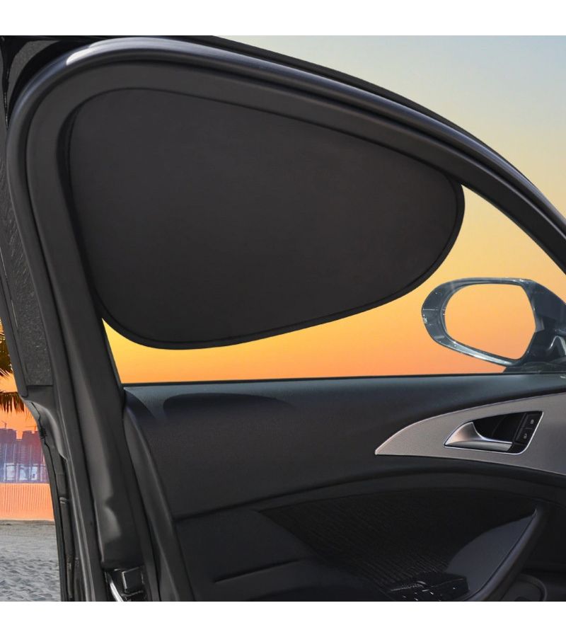 Four Piece Set Car Sunshade Static Cling UV Protection No Trace Heat Insulating Curtain - Image 5