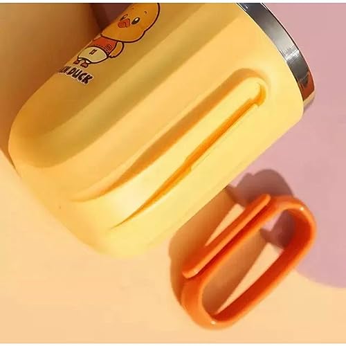 ARTLABEL 304 Stainless Steel Tea,Coffee, Milk Mug with Handle and Lid for Kids & Adults-Birthday Return Gifts for Kids–400 ML (Yellow) - Image 5