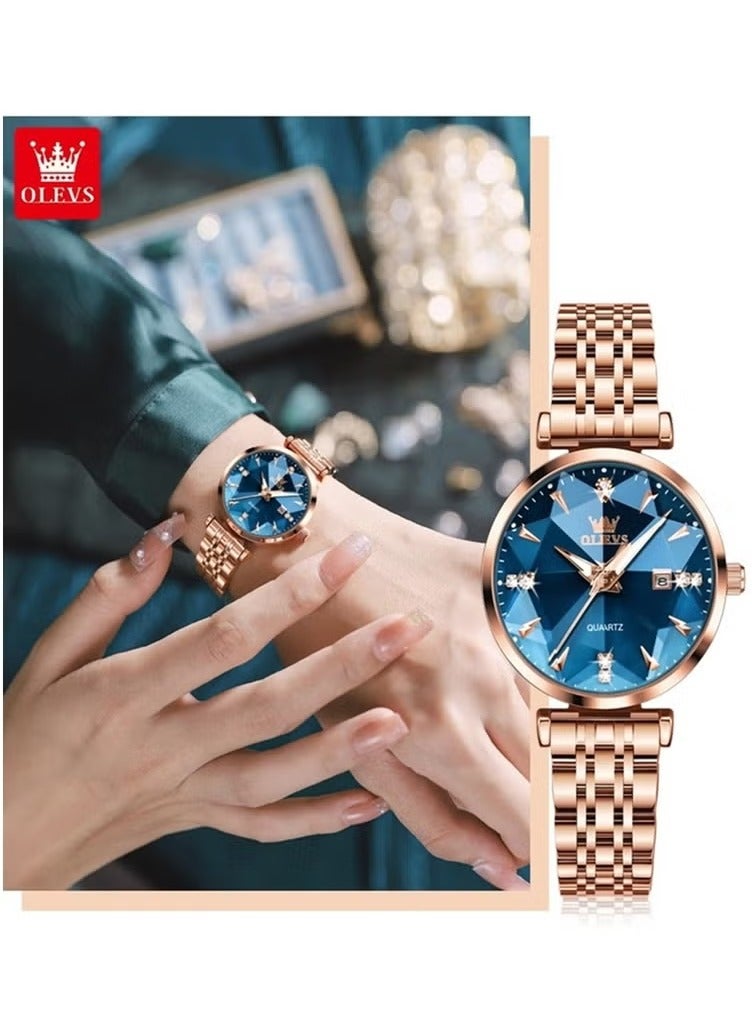 أوليفز ساعات نسائية كوارتز ستانلس ستيل مقاومة للماء ساعة انالوج 5536 - Image 1