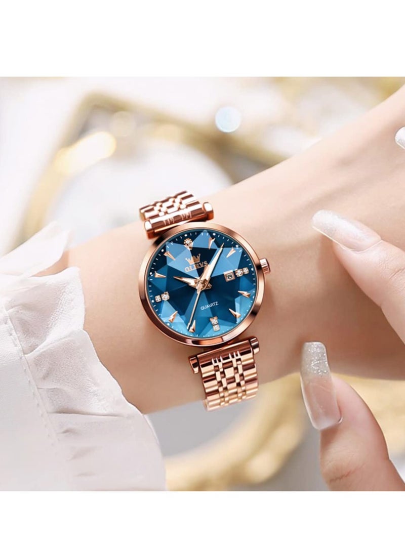 أوليفز ساعات نسائية كوارتز ستانلس ستيل مقاومة للماء ساعة انالوج 5536 - Image 3