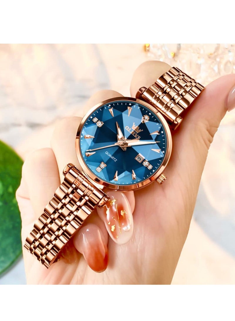 أوليفز ساعات نسائية كوارتز ستانلس ستيل مقاومة للماء ساعة انالوج 5536 - Image 4