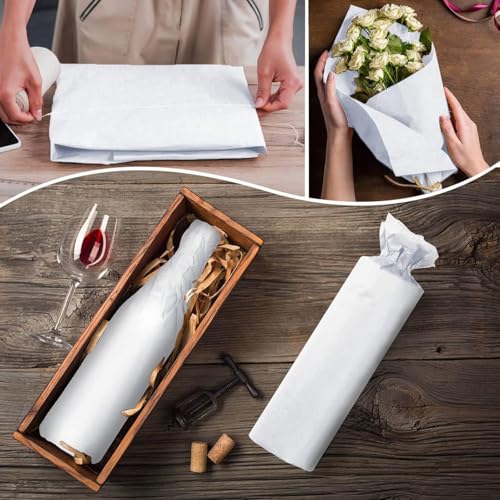 mudrit White Tissue Paper for Packaging, Wrapping Paper for Stuffing Gift Bags, Packing Material for Small Business, DIY Art and Crafts, Size 19" x 14" (White, Pack of 25) - Image 5