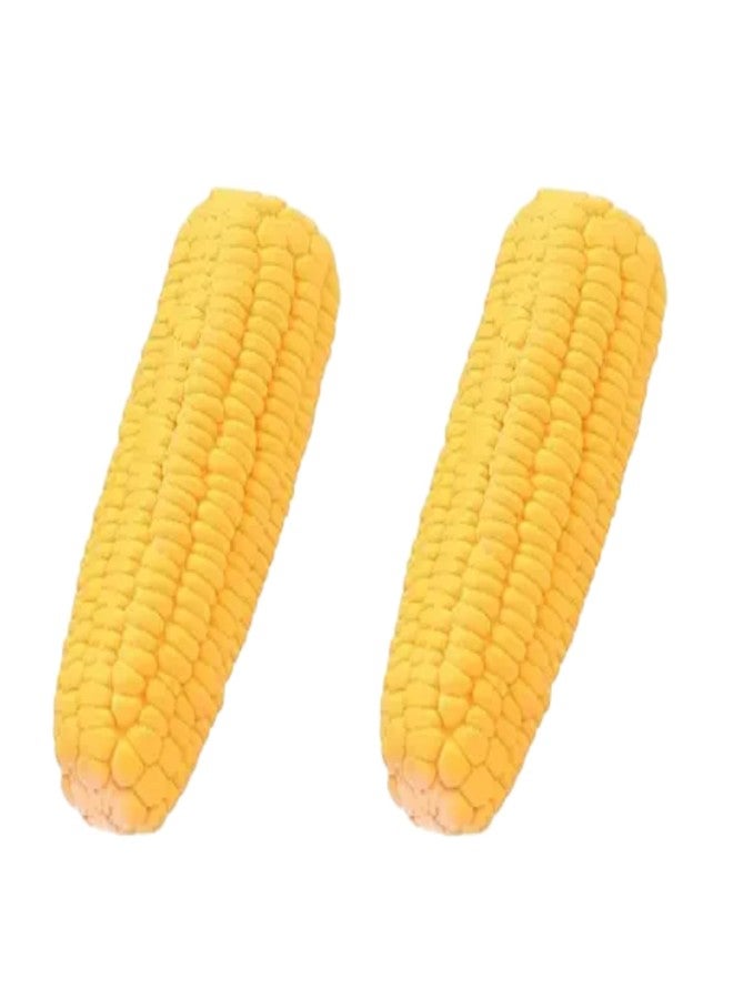 BWESOO 2Pcs Pet Dog Puppy Latex Corn Shape Squeaky Bite-Resistant Interactive Play Chew Toy Pet Supplies Dog Toy Corn, Toys Aggressive Chewers for Small/Medium/Large - Image 1