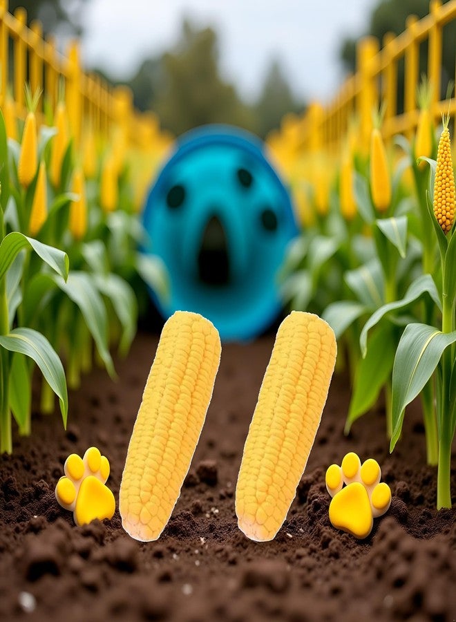 BWESOO 2Pcs Pet Dog Puppy Latex Corn Shape Squeaky Bite-Resistant Interactive Play Chew Toy Pet Supplies Dog Toy Corn, Toys Aggressive Chewers for Small/Medium/Large - Image 2