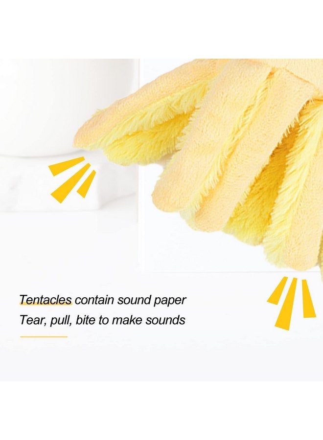 Andiker Cat Interactive Toy, Octopus-Shaped Cat Plush Toys with Crinkle Paper, Cat Toys for Indoor Cats to Scratch and Chew for Kitten Gifts and Cat Lovers (Yellow) - Image 2