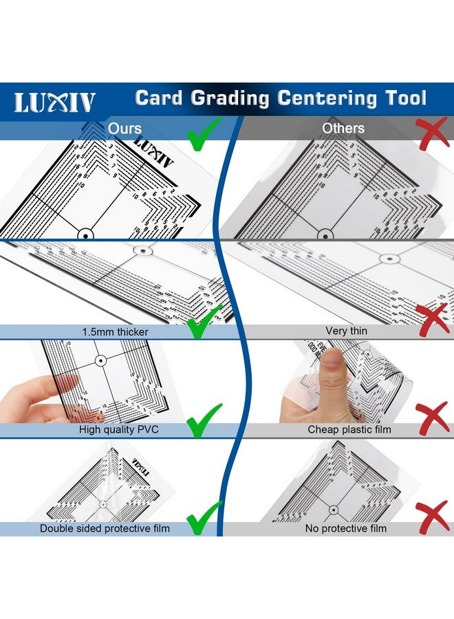 Luxiv Card Grading Centering Tool Kit, Card Center Tool with 30X Magnifying Implement, 2 Pcs Clean Cloth, Centering Guide Center Equipment (Right Angle) - Image 3