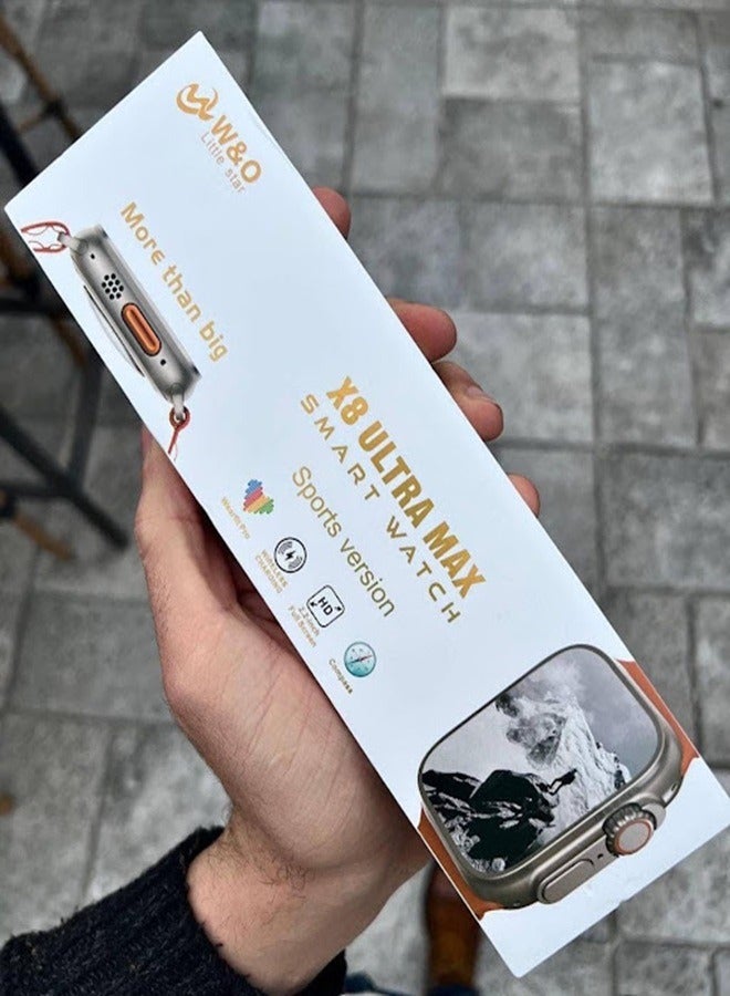 في & حول ساعه ذكيه X8 Ultra MAX الاصدار الثامن شاشه 2.2 بوصه - Image 3