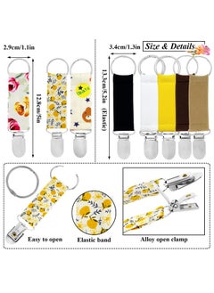 RechicGu Travel Hat Clips, 8 Pieces Bag Handbag Backpack Luggage Elastic Scarf Clip Cap Holder Outdoor Accessories For Women (Yellow,White,Coffee,Khaki)  - Image 3