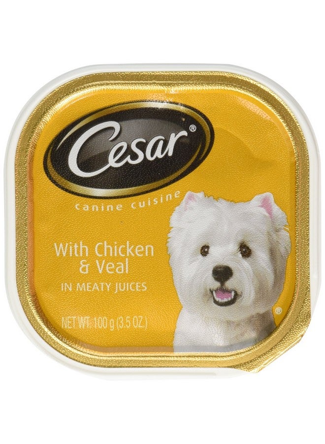 Cesar Pet Food Cesar Canine Cuisine Wet Dog Food with Chicken and Veal In Meaty Juices, 3.5 oz - Image 1