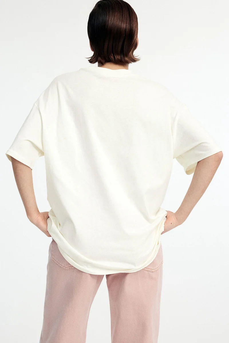 H&M Oversized motif-detail T-shirt