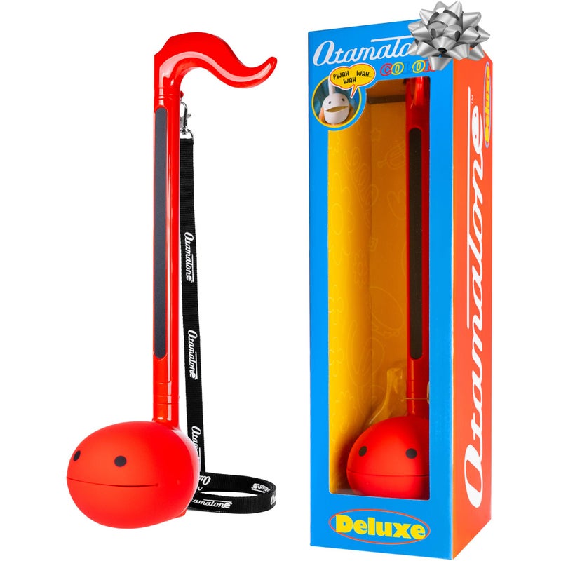 Otamatone أوتاماتون ديلوكس آلة موسيقية إلكترونية للبالغين، سينثسايزر محمول، موسيقى كهربائية رقمية من اليابان بواسطة كيوب/مايووا دينكي، هدايا رائعة، أحمر [دليل باللغة الإنجليزية] - Image 1