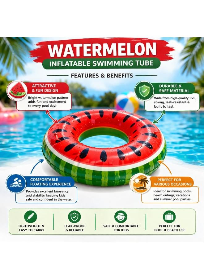Swimming Pool Tube for Adults Big Size Cool Watermelon Shaped Men Swimming Ring Adult Inflatable Pool Float Tube Circle Summer Water Toys Air Mattress - Image 4