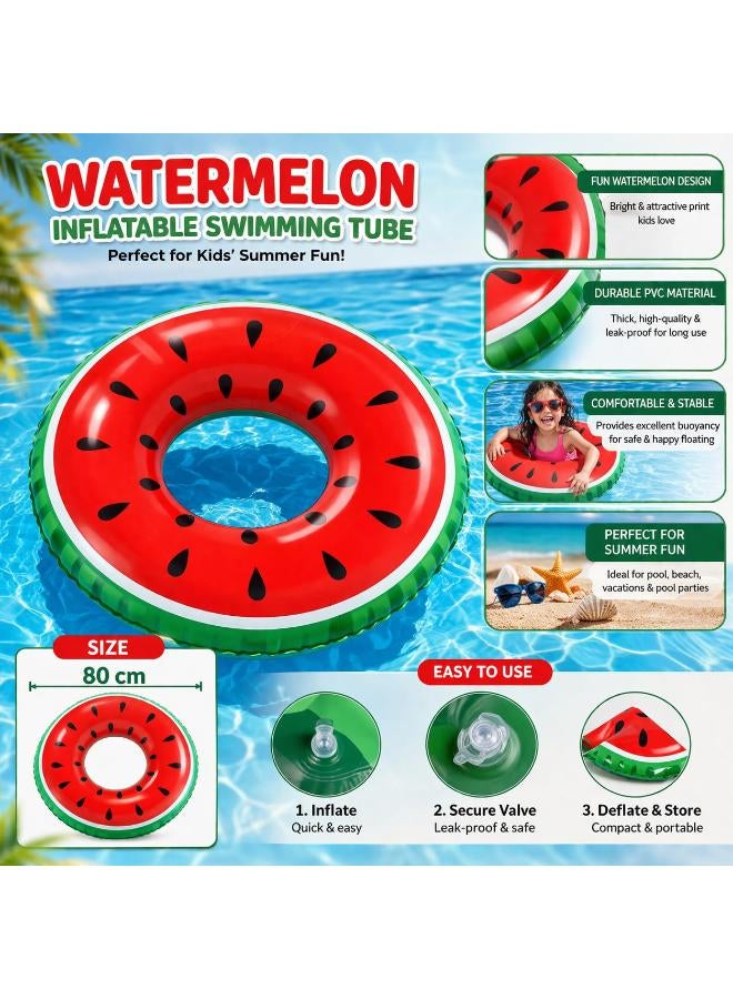 Swimming Pool Tube for Adults Big Size Cool Watermelon Shaped Men Swimming Ring Adult Inflatable Pool Float Tube Circle Summer Water Toys Air Mattress - Image 1