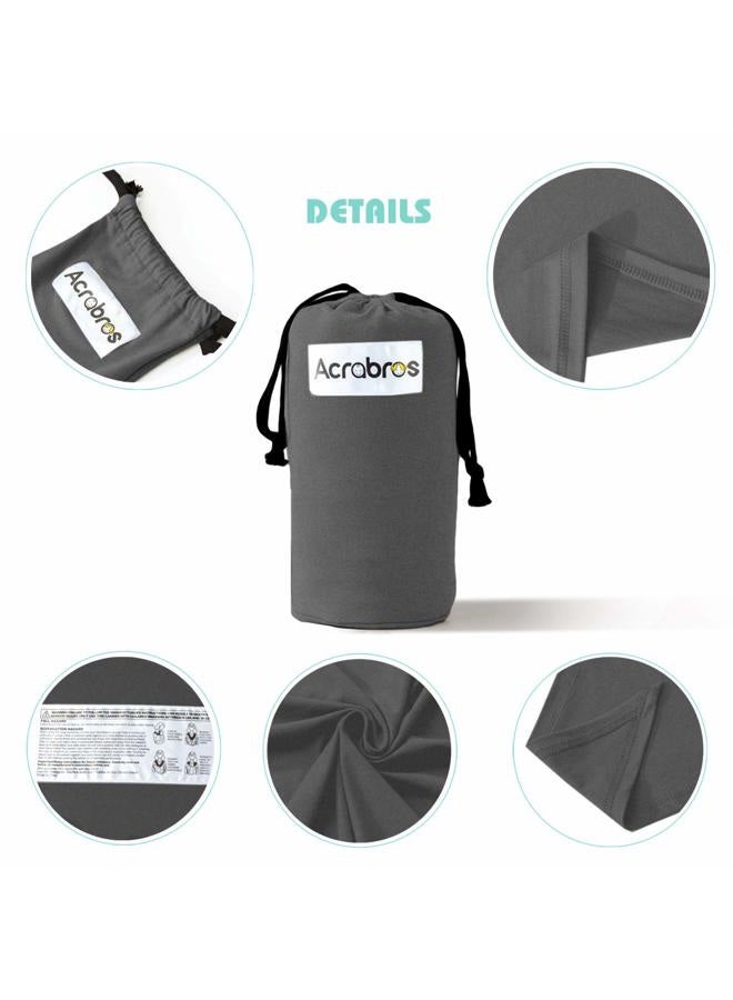 Acrabros Baby Wrap Carrier,Hands Free Baby Carrier,Lightweight,Breathable,Softness,Perfect for Newborn Infants and Babies Shower Gift,Heather Grey - Image 5