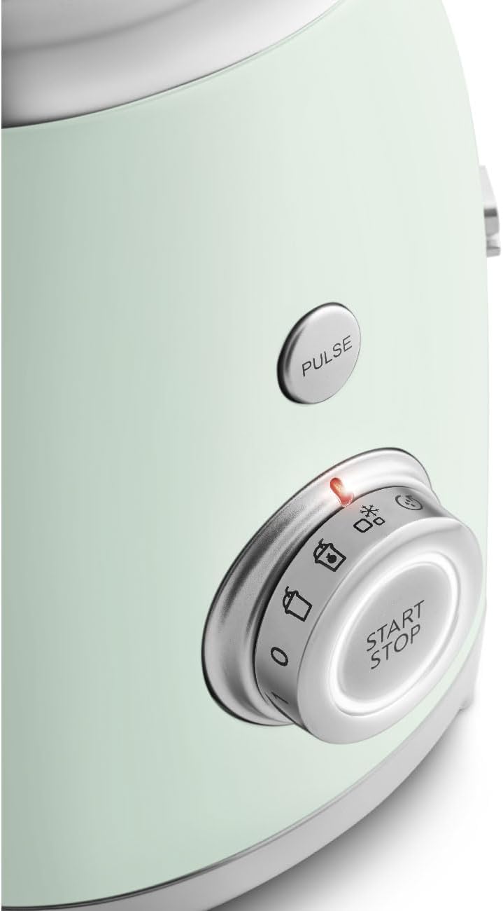 Smeg BLF03PGUK, Retro 50's Style Jug Blender with Stainless Steel Blades, 4 Speed Settings and 3 Pre-set Programs, 1.5 Litre, 800W, Pastel Green, 1 Year Warranty 1.5 L 800 W BLF03PGUK pastel green - Image 4