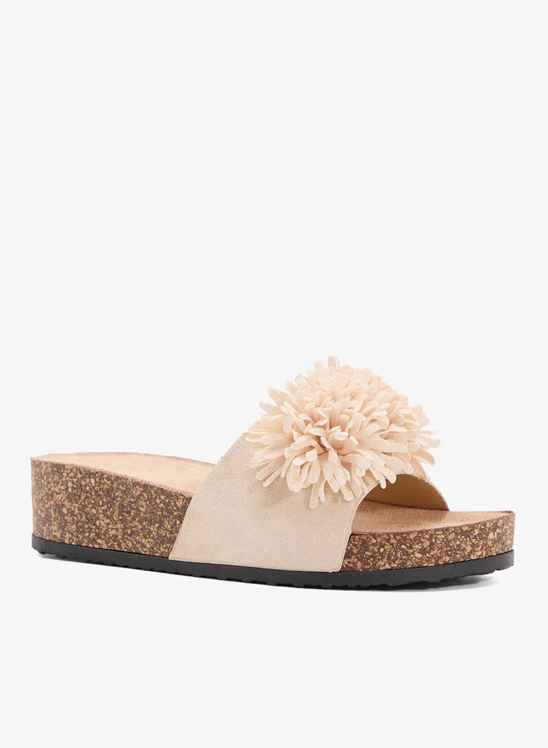 Ginger Oversized Floral  Flat Sandal