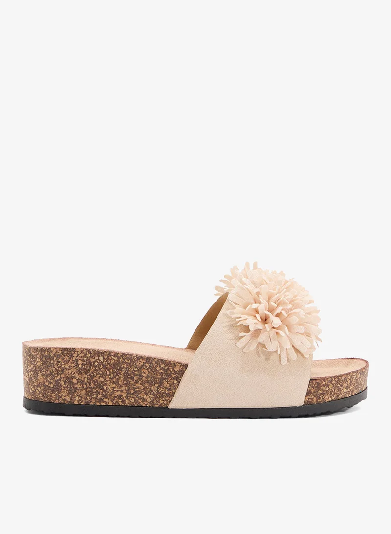 Ginger Oversized Floral  Flat Sandal